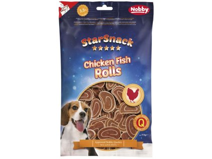 Nobby StarSnack Chicken Fish Rolls pamlsky 113g