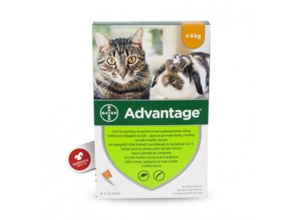 ADVANTAGE 1X0,4ML PRO KOCKY DO 4KG