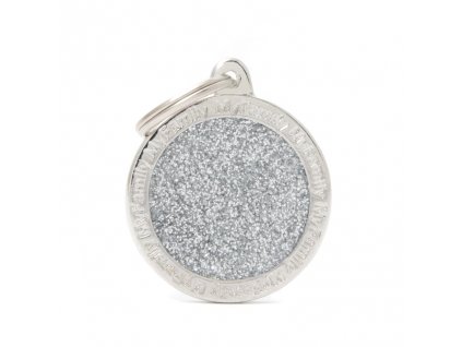 BIG CIRCLE GLITTER GREY