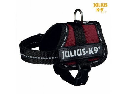 Julius-K9 silový postroj Baby 1/XS 30-40 cm, burgund - DOPRODEJ