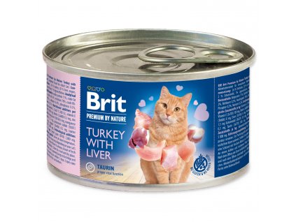 Konzerva BRIT Premium by Nature Turkey with Liver 200 g