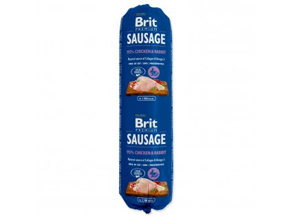 Salám BRIT Premium Dog Sausage Chicken & Rabbit 800 g