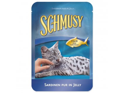 Kapsička SCHMUSY Fish sardinky v želé - KARTON (24ks) 100 g