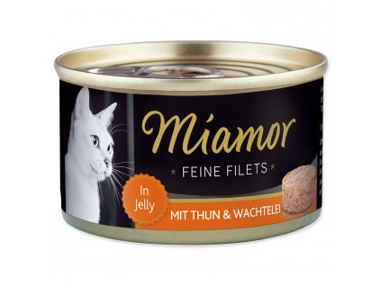 Konzerva MIAMOR Feine Filets tuňák + křepelčí vejce v želé - KARTON (24ks) 100 g