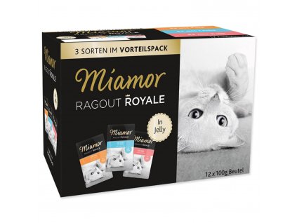 Kapsičky MIAMOR Ragout Royale krůta, losos, telecí v želé multipack - KARTON (4ks) 1200 g