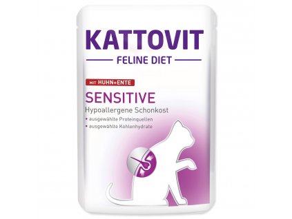 Kapsička KATTOVIT Sensitive kuře + kachna - KARTON (24ks) 85 g