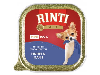 Vanička RINTI Gold Mini kuře + husa - KARTON (16ks) 100 g