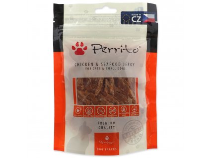 Pochoutka PERRITO Chicken & Seafood Jerky 100 g