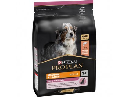 Pro Plan Dog Adult Medium&Large 7+ Sensitive Skin losos 3 kg
