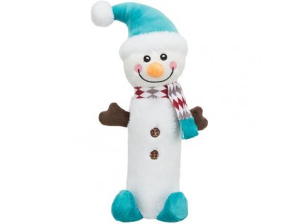 Xmas SNOWMAN, plyšový sněhulák s pet lahví uvnitř, 38 cm