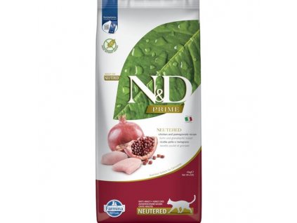 N&D PRIME Cat GF Chicken & Pomegranate Neutered Adult 10 kg