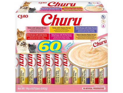 Inaba Churu cat snack tuňák mix multipack 60x 14g