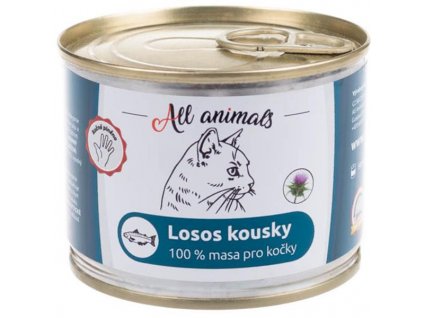 ALL ANIMALS konz. pro kočky losos kousky 200g