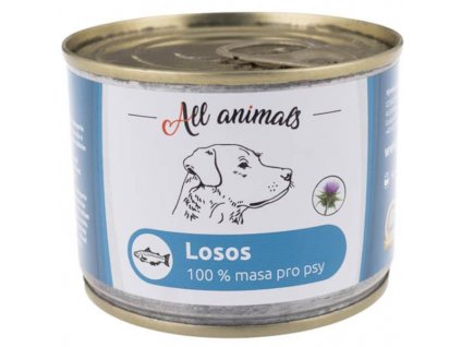 ALL ANIMALS konz. pro psy losos mletý 200g