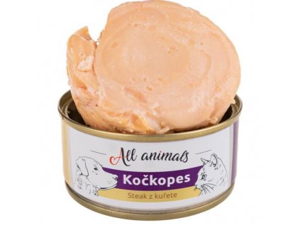 ALL ANIMALS Kočkopes konz. steak z kuřete 100g