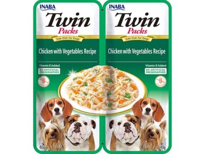 Inaba Twin Packs dog kuře & zelenina 80g