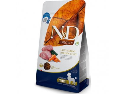 N&D BROWN Dog GF Lamb Spirulina & Carrot Adult Mini 2 kg