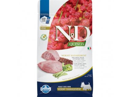 N&D QUINOA Dog GF Weight Management Lamb & Broccoli Adult Mini 800 g