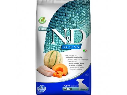 N&D OCEAN Dog Cod, Pumpkin & Cantaloupe Melon Puppy Mini 2,5 kg