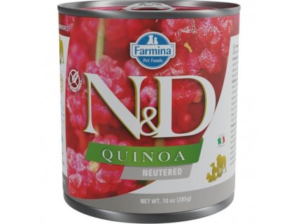 N&D QUINOA Dog konz. Pork Neutered 285 g