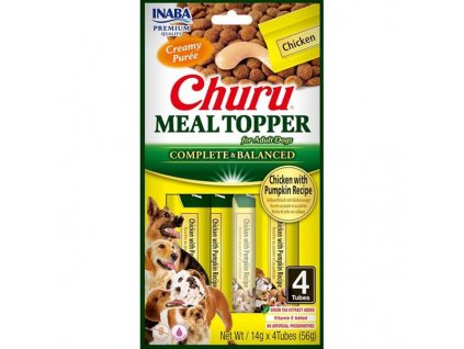 Inaba Churu Dog meal topper kuře a dýně 4x 14g