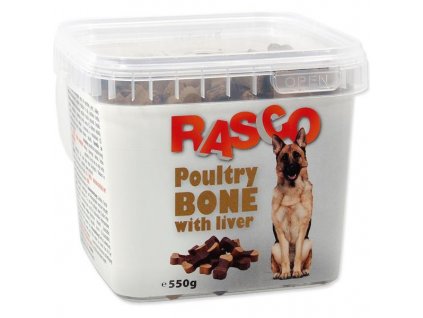 Rasco dog snack - kost drůbeží s játry 2,5cm 550 g