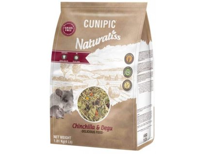 Cunipic Naturaliss Chinchilla & Degu - činčila a osmák 1,81 kg  + 3% SLEVA Slevový kupón: extra
