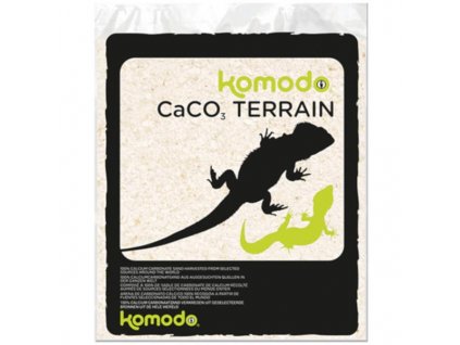 Písek terarij. CaCO3 Terain White, bílý Komodo 4kg