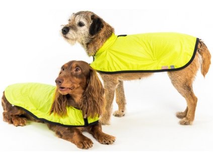 264138 oblecek vesta trekky plastenka neon zelena 80 cm