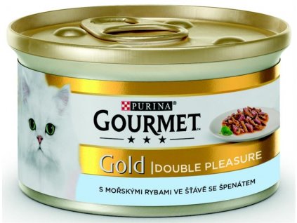 Gourmet Gold cat konz.-mořské ryby v omáčce se špenátem 85 g