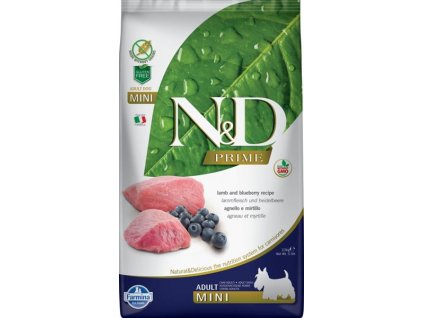 N&D PRIME Dog GRAIN FREE Adult Mini Lamb & Blueberry 2,5 kg