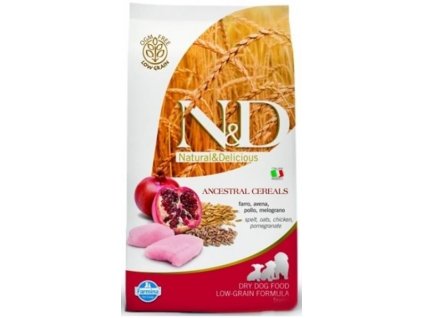 N&D ANCESTRAL GRAIN Dog LG Chicken, Spelt, Oats & Pomegranate Starter Puppy All Breeds 800 g