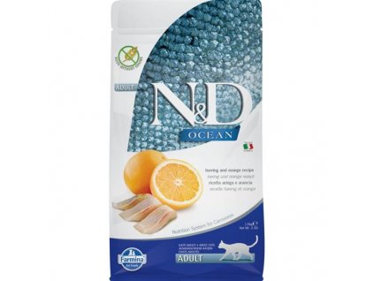 N&D OCEAN Cat GRAIN FREE Adult Herring & Orange 1,5 kg