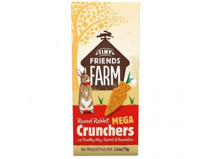 Supreme Tiny FARM Snack Rabbit Mega Crunchers - králík 3 ks, 75 g  + 3% SLEVA Slevový kupón: extra