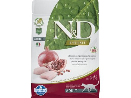 N&D PRIME Cat GRAIN FREE Adult Chicken & Pomegranate 0,3 kg