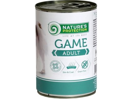 Nature's Protection Dog konz.Adult zvěřina 400 g  + 3% SLEVA Slevový kupón: extra