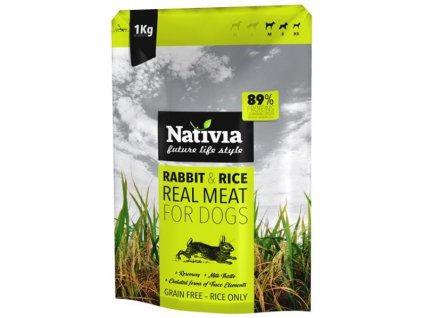 Nativia Dog REAL Meat Rabbit & Rice 1 kg