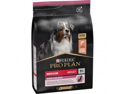 Pro Plan Dog Adult Medium Sensitive Skin losos 3 kg