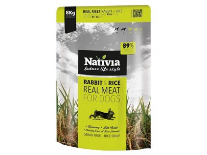 Nativia Dog REAL Meat Rabbit & Rice 8 kg