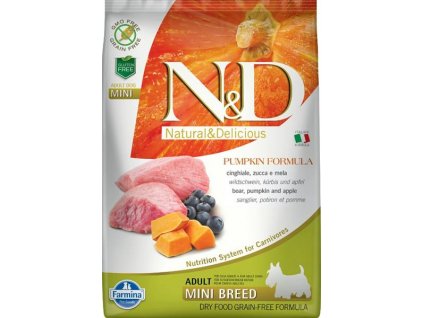 N&D GRAIN FREE Dog Adult Mini Pumpkin Boar & Apple 7 kg