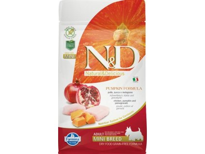 N&D PUMPKIN Dog GF Chicken & Pomegranate Adult Mini 800 g