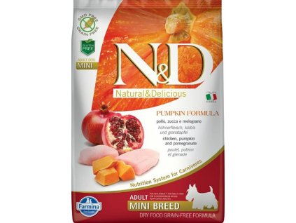 N&D GRAIN FREE Dog Adult Mini Pumpkin Chick & Pomegranate 7 kg