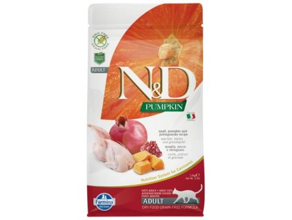 N&D PUMPKIN Cat GF Quail & Pomegranate Adult 300 g