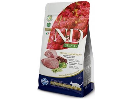 N&D Grain Free Cat Adult Quinoa Weight Managment Lamb & Broccoli 1,5 kg