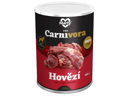 MARTY konz. pro psy ProCarnivora-hovězí 400 g