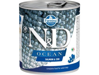 N&D OCEAN Dog konz. Adult Salmon & Codfish 285 g