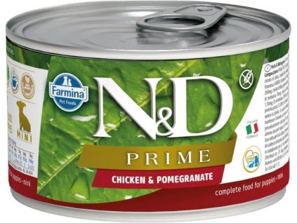 N&D PRIME Dog konz. Chicken & Pomegranate Puppy Mini 140 g