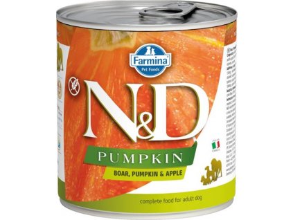 N&D PUMPKIN Dog konz. Wild Boar, Pumpkin & Apple 285 g