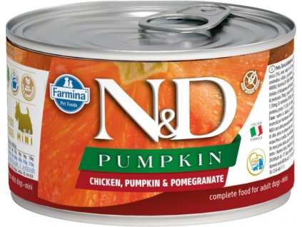 N&D PUMPKIN Dog konz. Chicken, Pumpkin & Pomegranate Mini 140 g