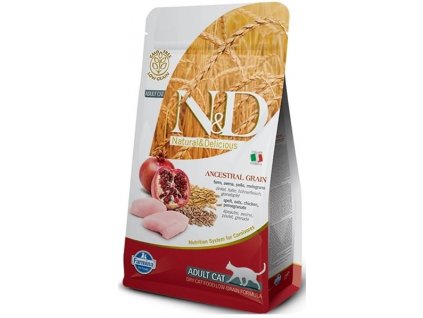 N&D ANCESTRAL GRAIN Cat LG Chicken & Pomegranate Adult 5 kg